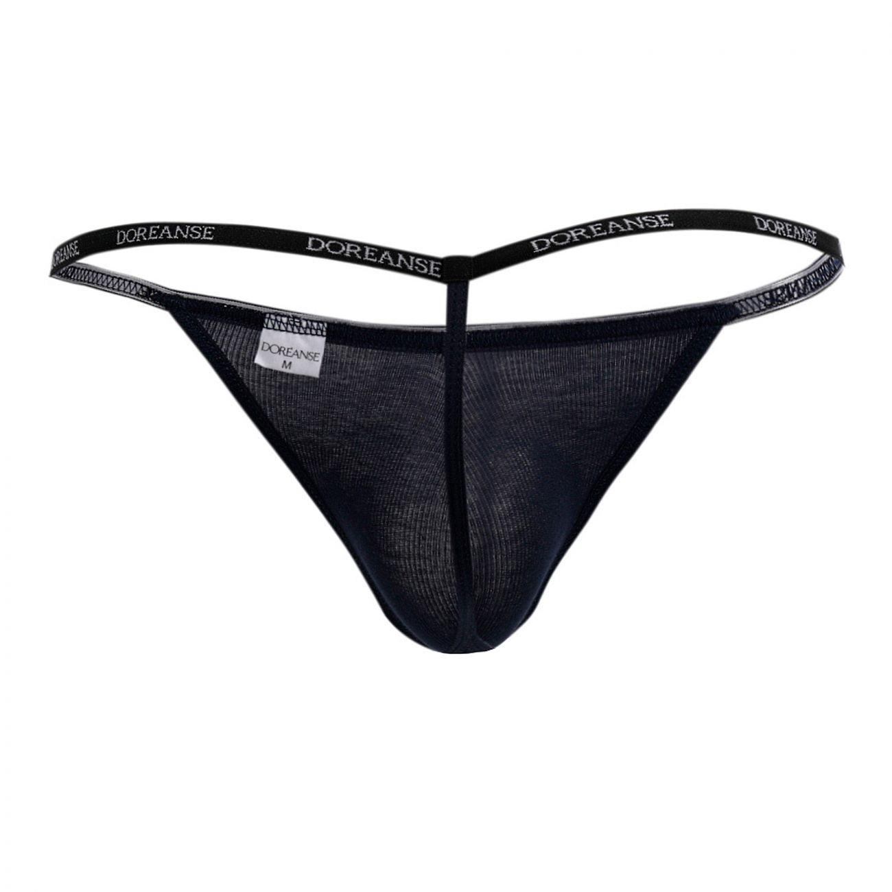Doreanse 1330-NVY Ribbed Modal T-thong Color Navy - DealByEthan.gay loves Doreanse