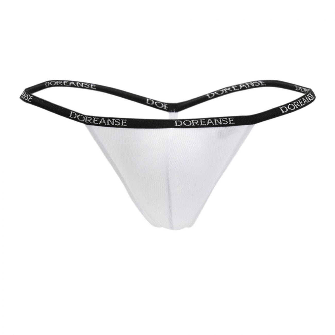 Doreanse 1330-WHT Ribbed Modal T-thong Color White - DealByEthan.gay loves Doreanse