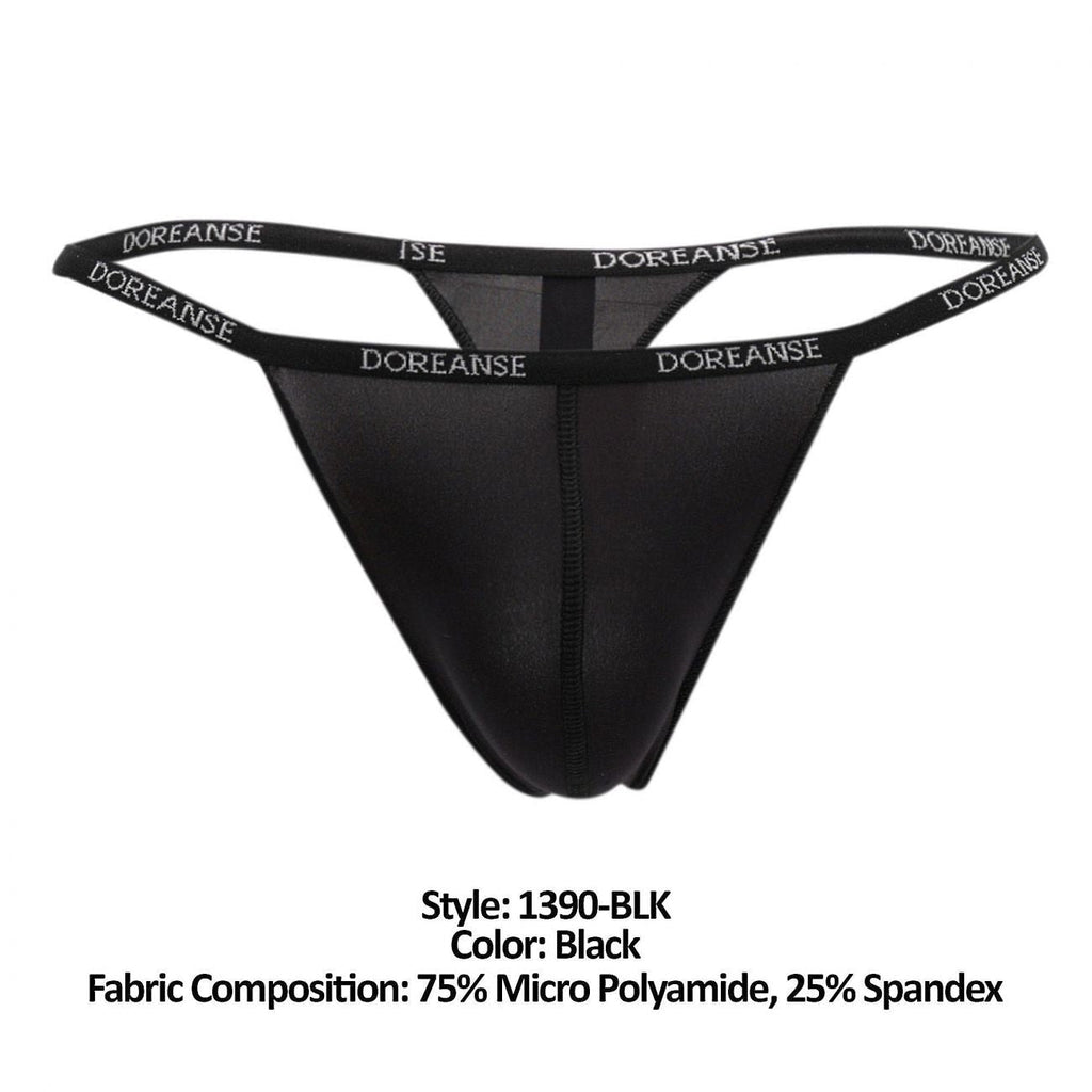 Doreanse 1390-BLK Aire Thong Color Black - DealByEthan.gay loves Doreanse