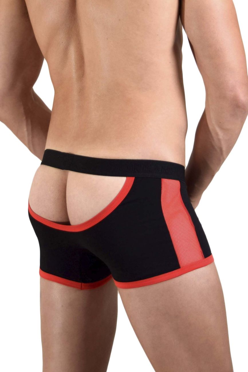 Doreanse 1563-BLK Teaser Boxer Briefs Color Black-Red - DealByEthan.gay loves Doreanse