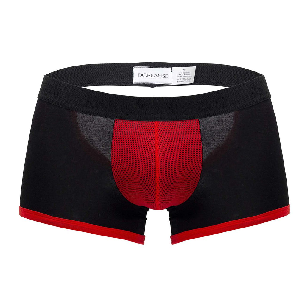 Doreanse 1563-BLK Teaser Boxer Briefs Color Black-Red - DealByEthan.gay loves Doreanse