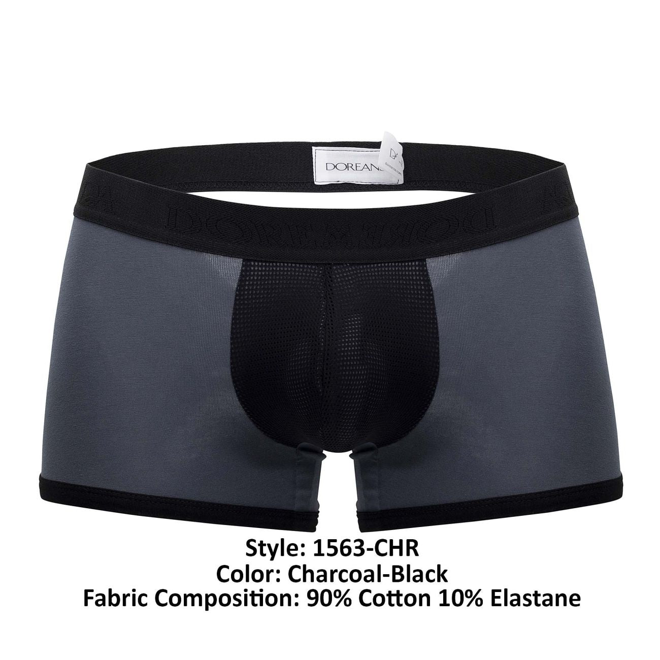 Doreanse 1563-CHR Teaser Boxer Briefs Color Charcoal-Black - DealByEthan.gay loves Doreanse
