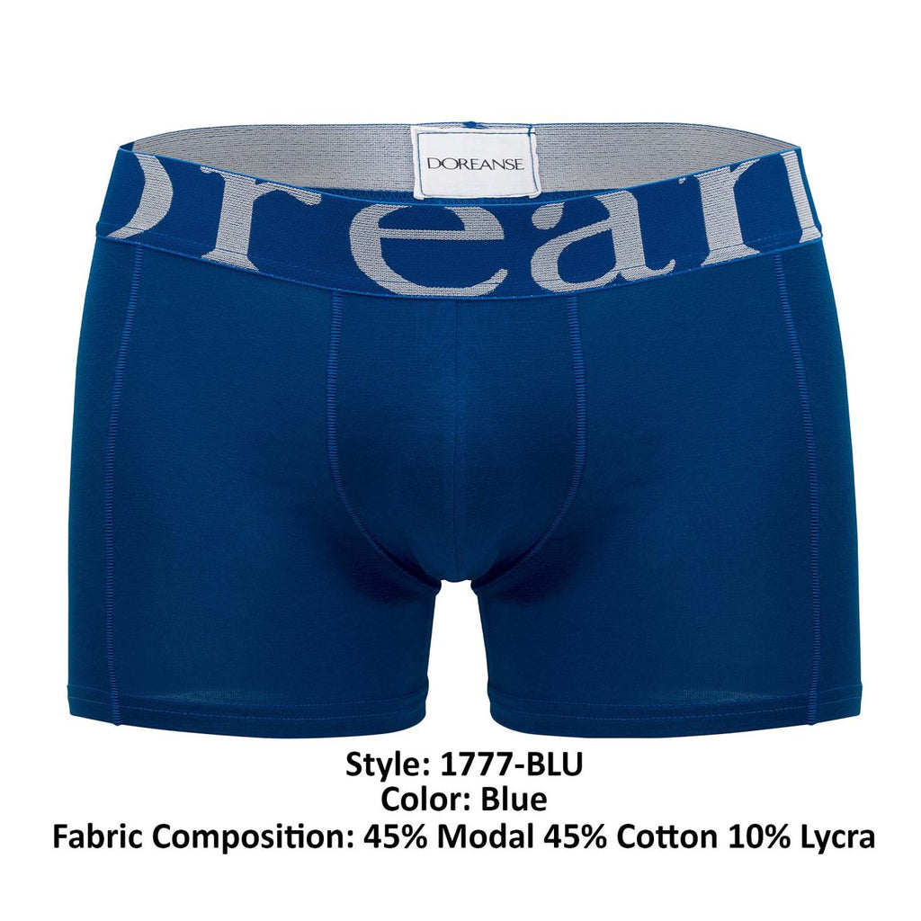 Doreanse 1777-BLU Label Boxer Briefs Color Blue - DealByEthan.gay loves Doreanse