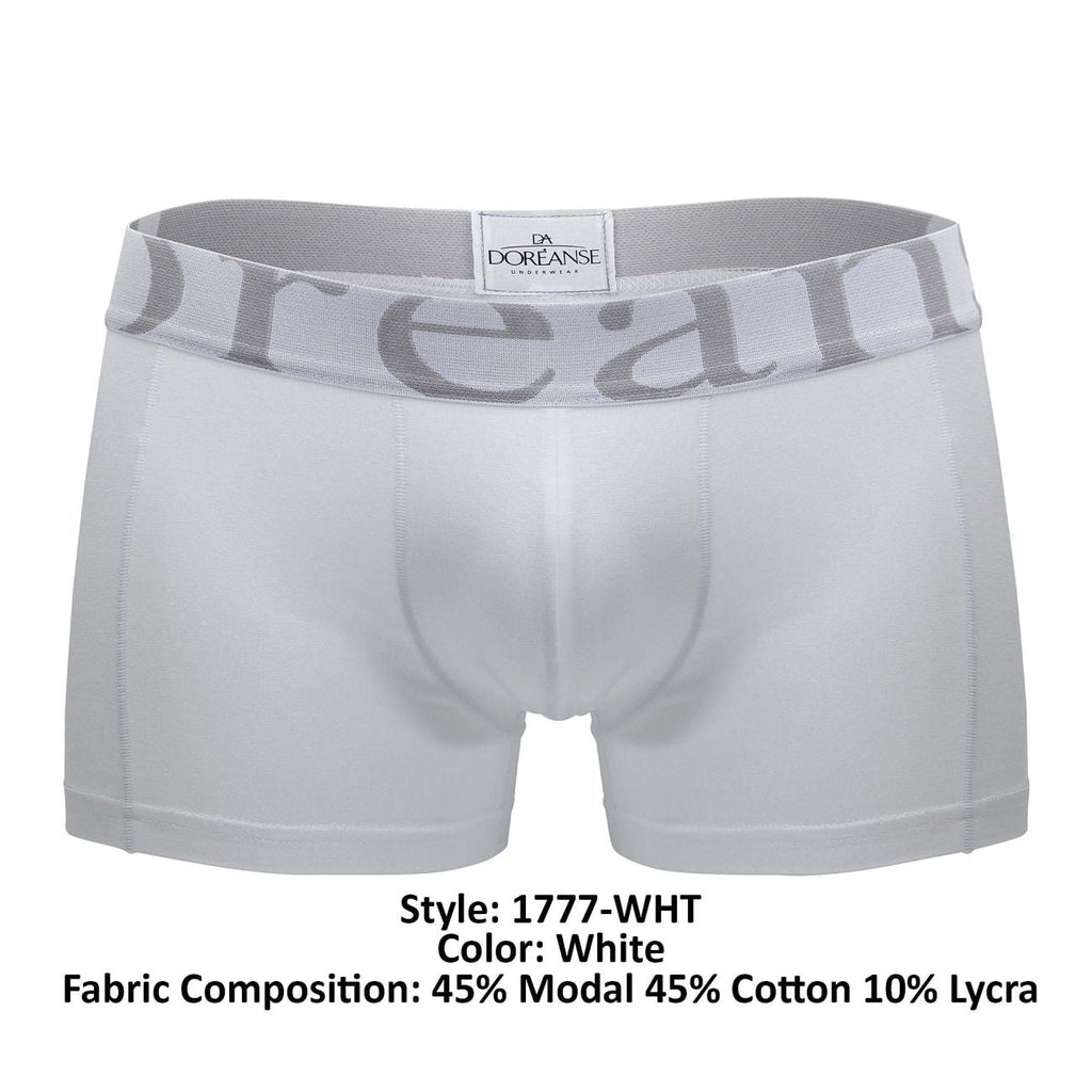 Doreanse 1777-WHT Label Boxer Briefs Color White - DealByEthan.gay loves Doreanse