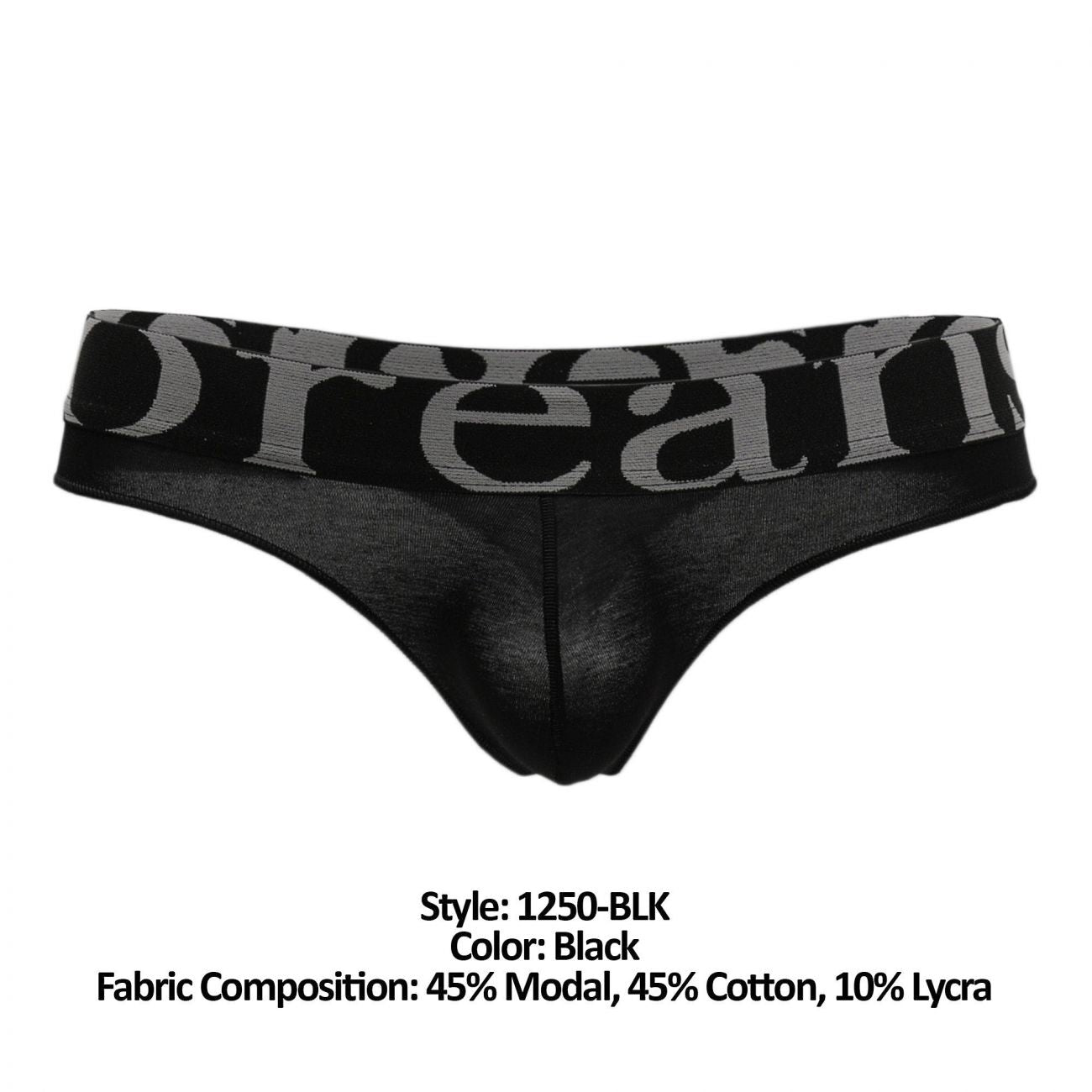Doreanse 1250-BLK Breitband-Tanga Farbe Schwarz