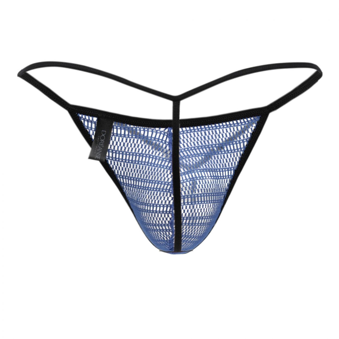 Doreanse 1306-BLU Mesh-String Tanga Farbe Blau
