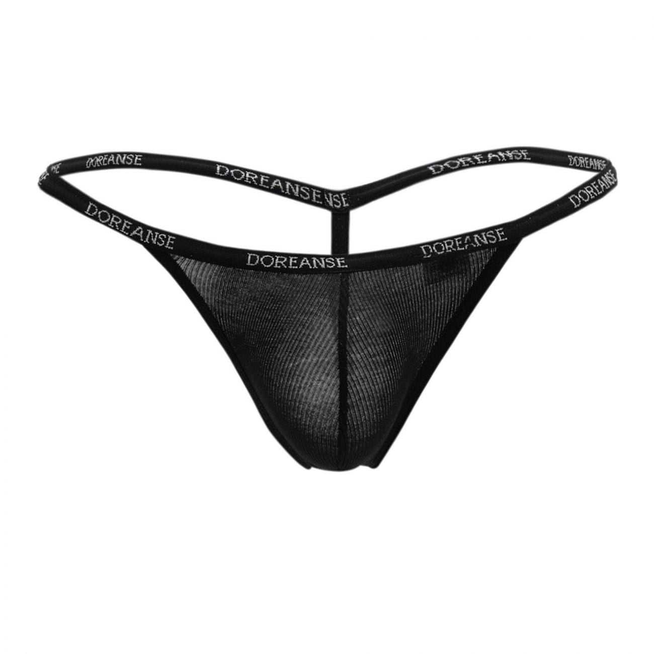Tanga tipo T de Modal Acanalado Doreanse 1330-BLK Color Negro
