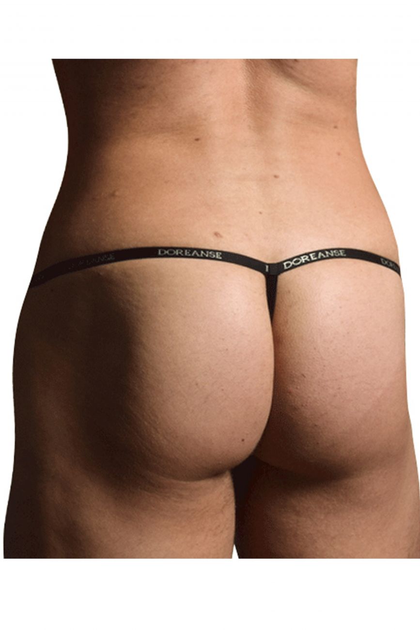 Tanga tipo T de Modal Acanalado Doreanse 1330-BLK Color Negro
