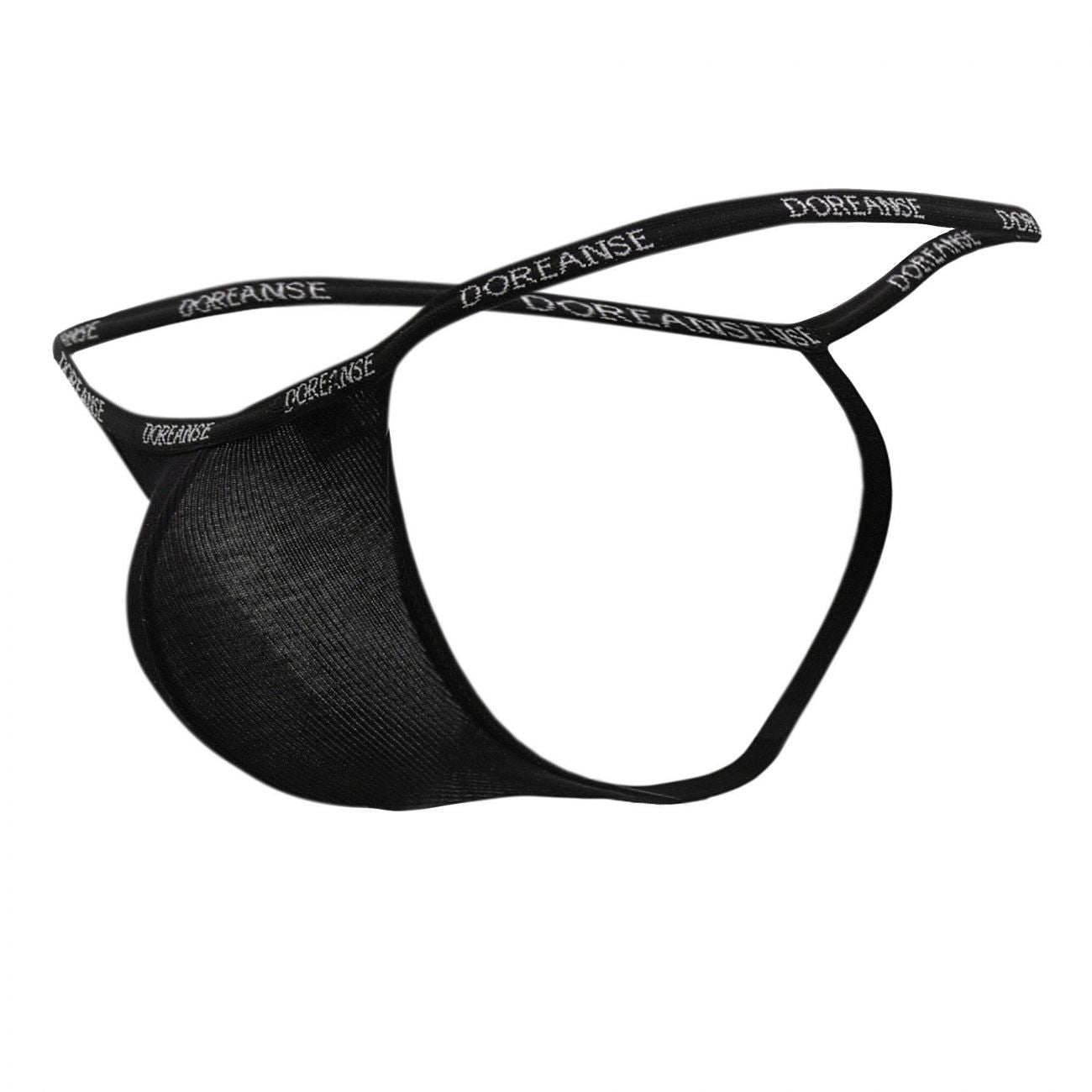Tanga tipo T de Modal Acanalado Doreanse 1330-BLK Color Negro