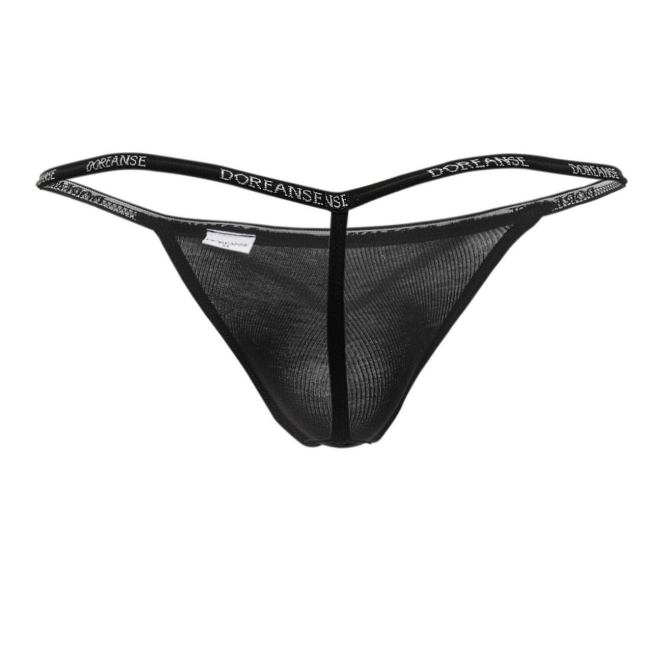 Tanga tipo T de Modal Acanalado Doreanse 1330-BLK Color Negro