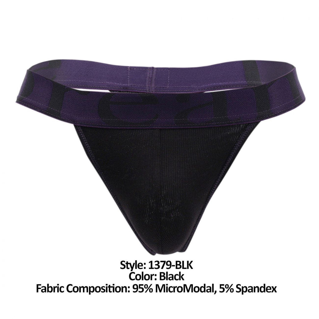 Doreanse 1379-BLK Micromodal Tanga Farbe Schwarz
