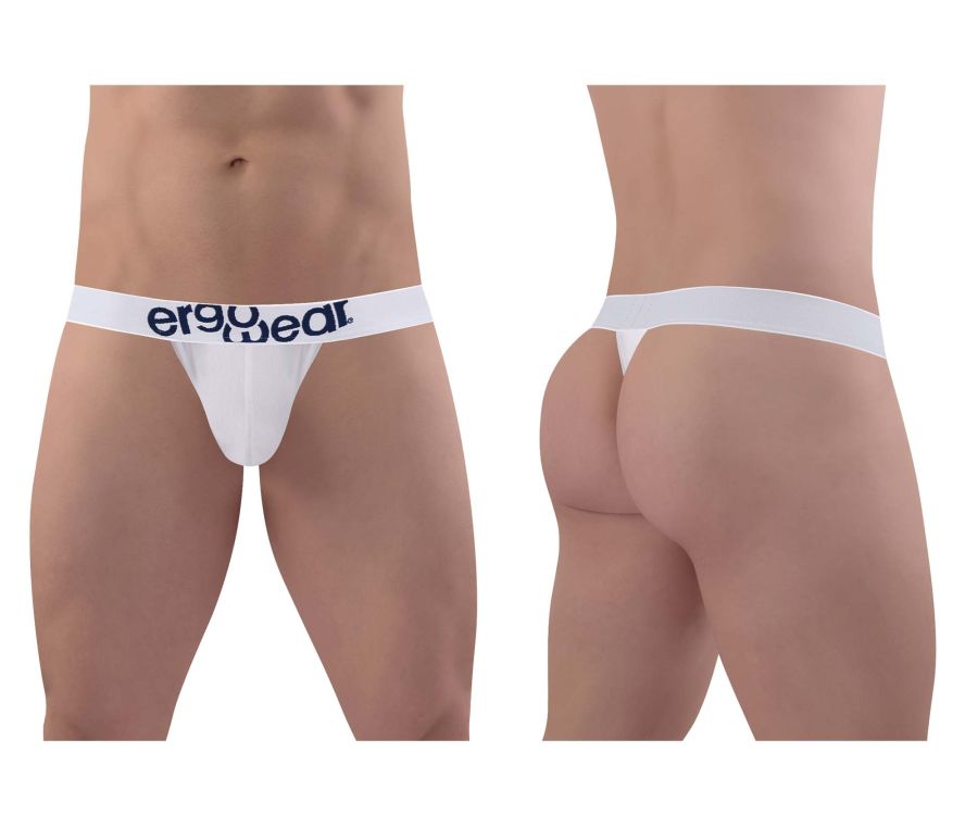 ErgoWear EW1474 MAX COTTON Thongs Color White - DealByEthan.gay loves ErgoWear