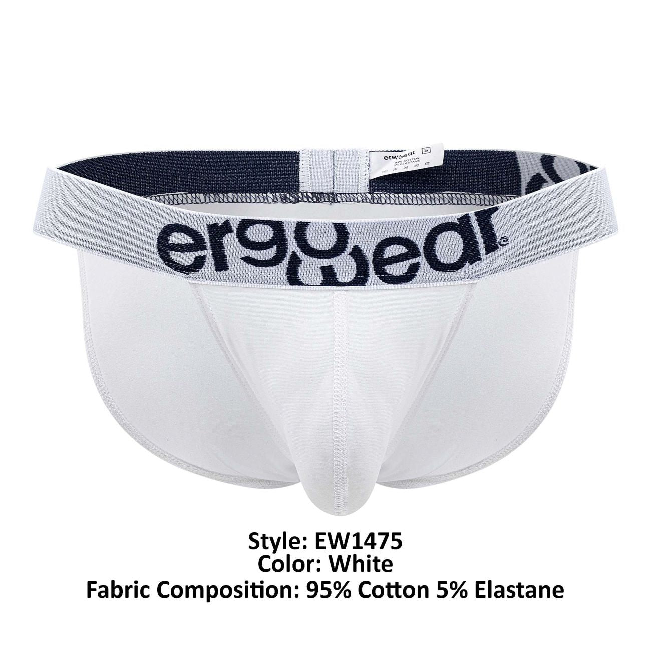ErgoWear EW1475 MAX COTTON Bikini Color White - DealByEthan.gay loves ErgoWear