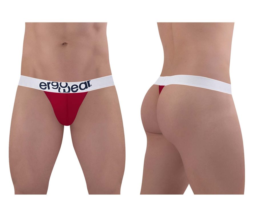 ErgoWear EW1478 MAX COTTON Thongs Color Garnet - DealByEthan.gay loves ErgoWear