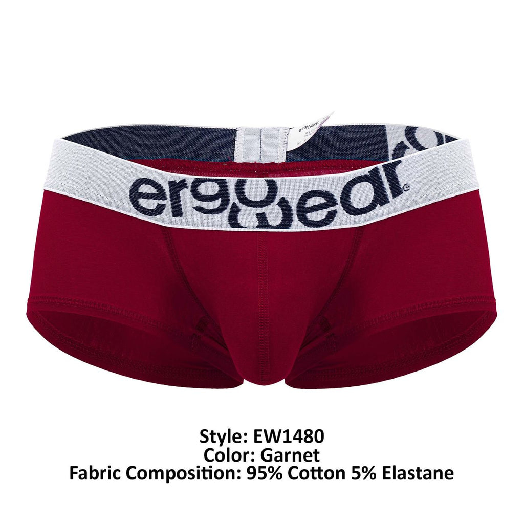 ErgoWear EW1480 MAX COTTON Trunks Color Garnet - DealByEthan.gay loves ErgoWear