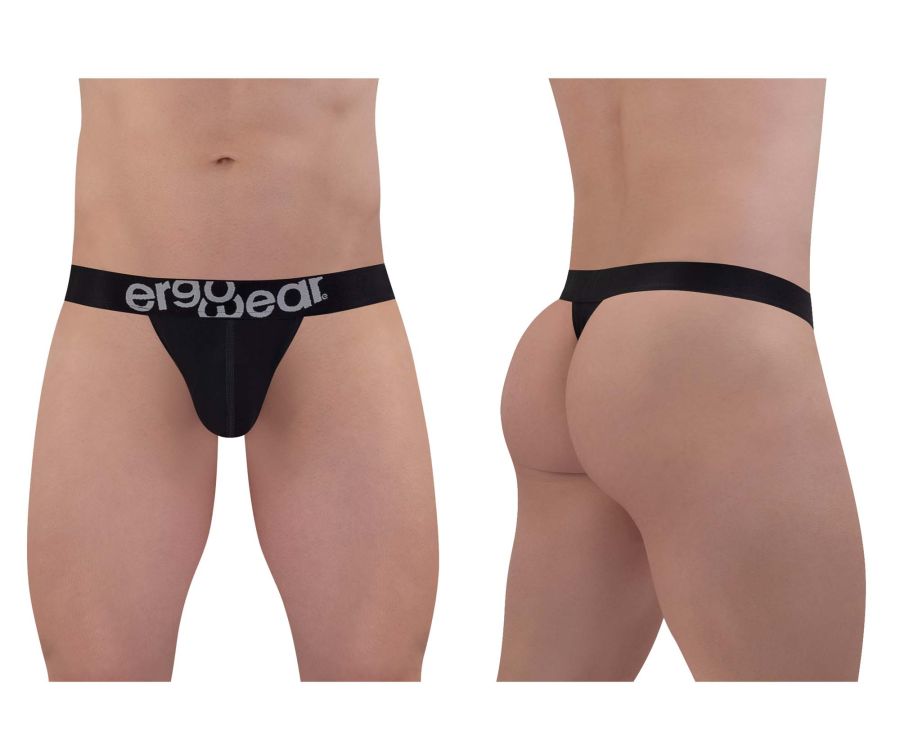 ErgoWear EW1482 MAX COTTON Thongs Color Black - DealByEthan.gay loves ErgoWear
