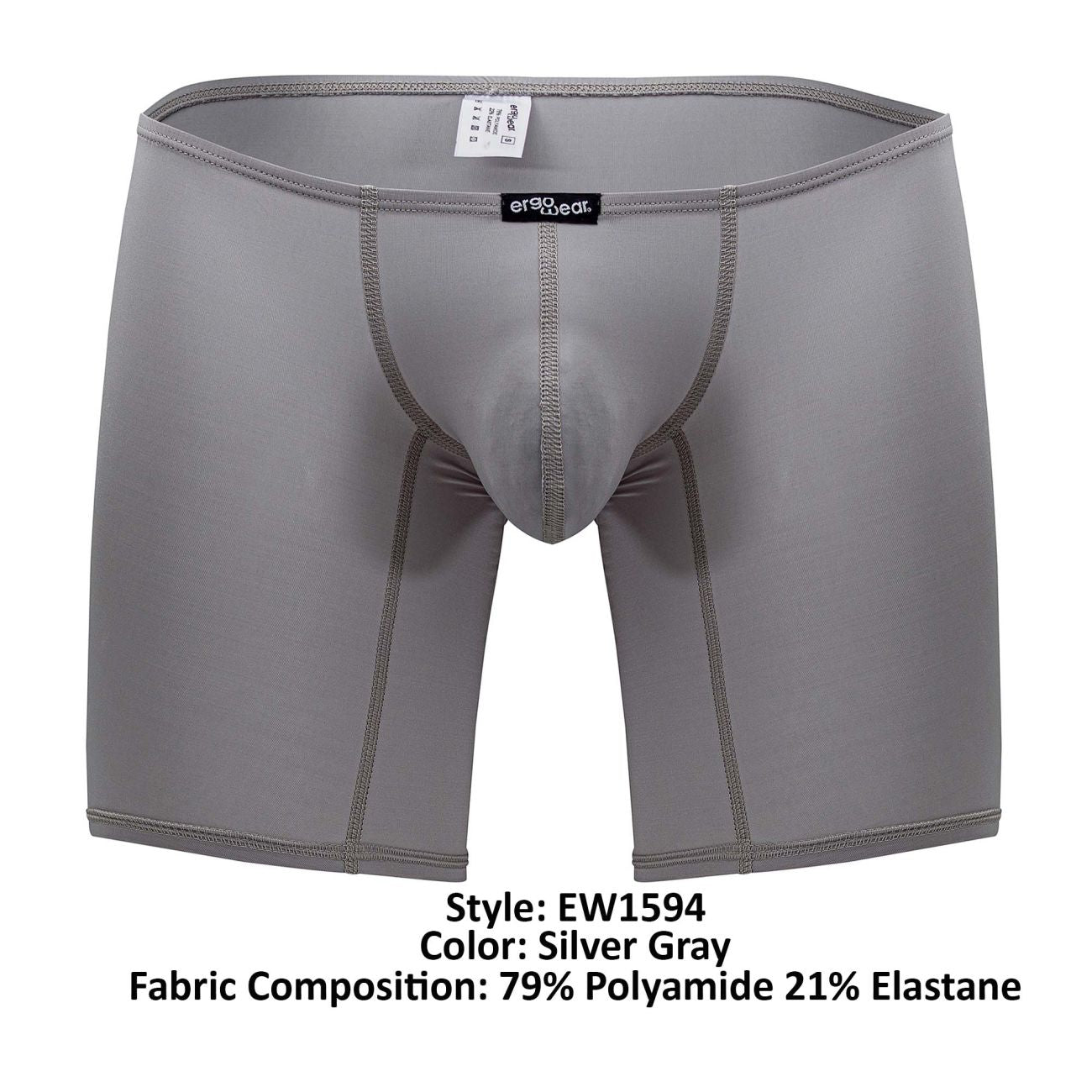 ErgoWear EW1594 X4D Boxer Briefs Color Silver Gray - DealByEthan.gay loves ErgoWear