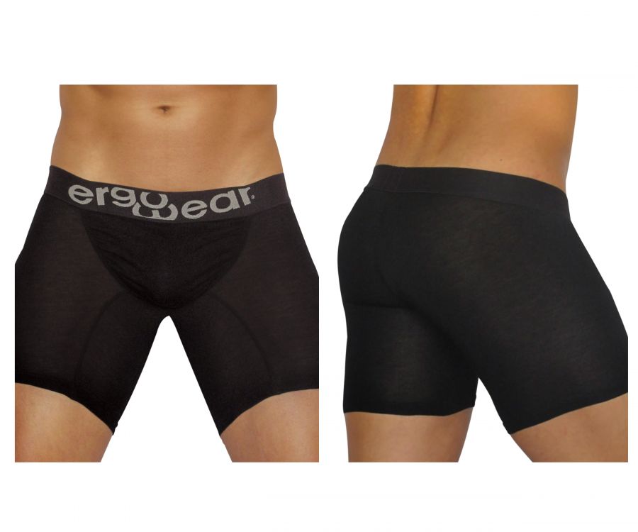 Calzoncillos bóxer largos ErgoWear EW0711 FEEL Modal Color Negro
