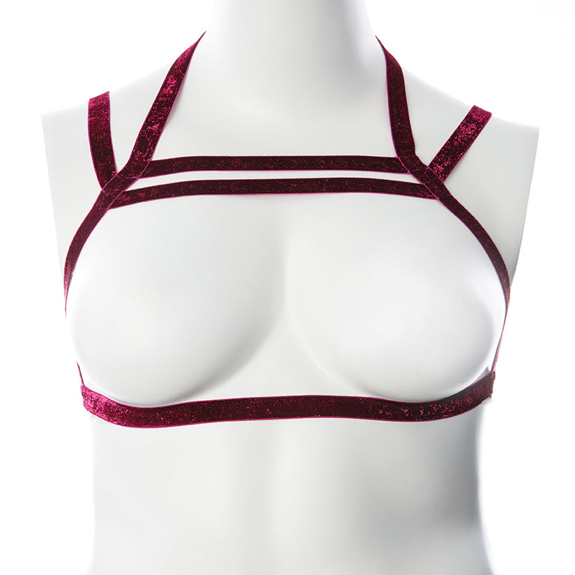 Gender Fluid Sugar Coated Harness-Raspberry Glitter L-XXL - DealByEthan.gay