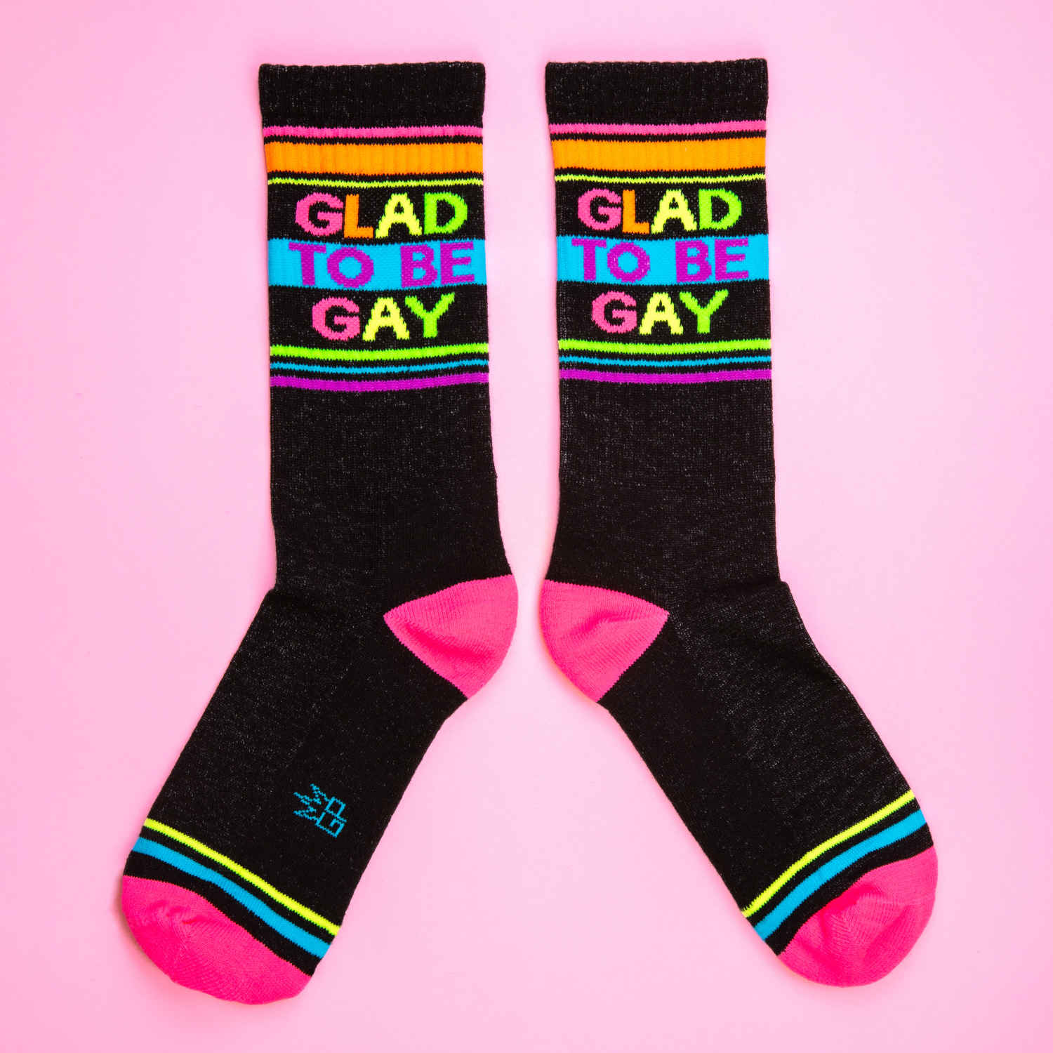 GLAD TO BE GAY CREW SOCKS - DealByEthan.gay