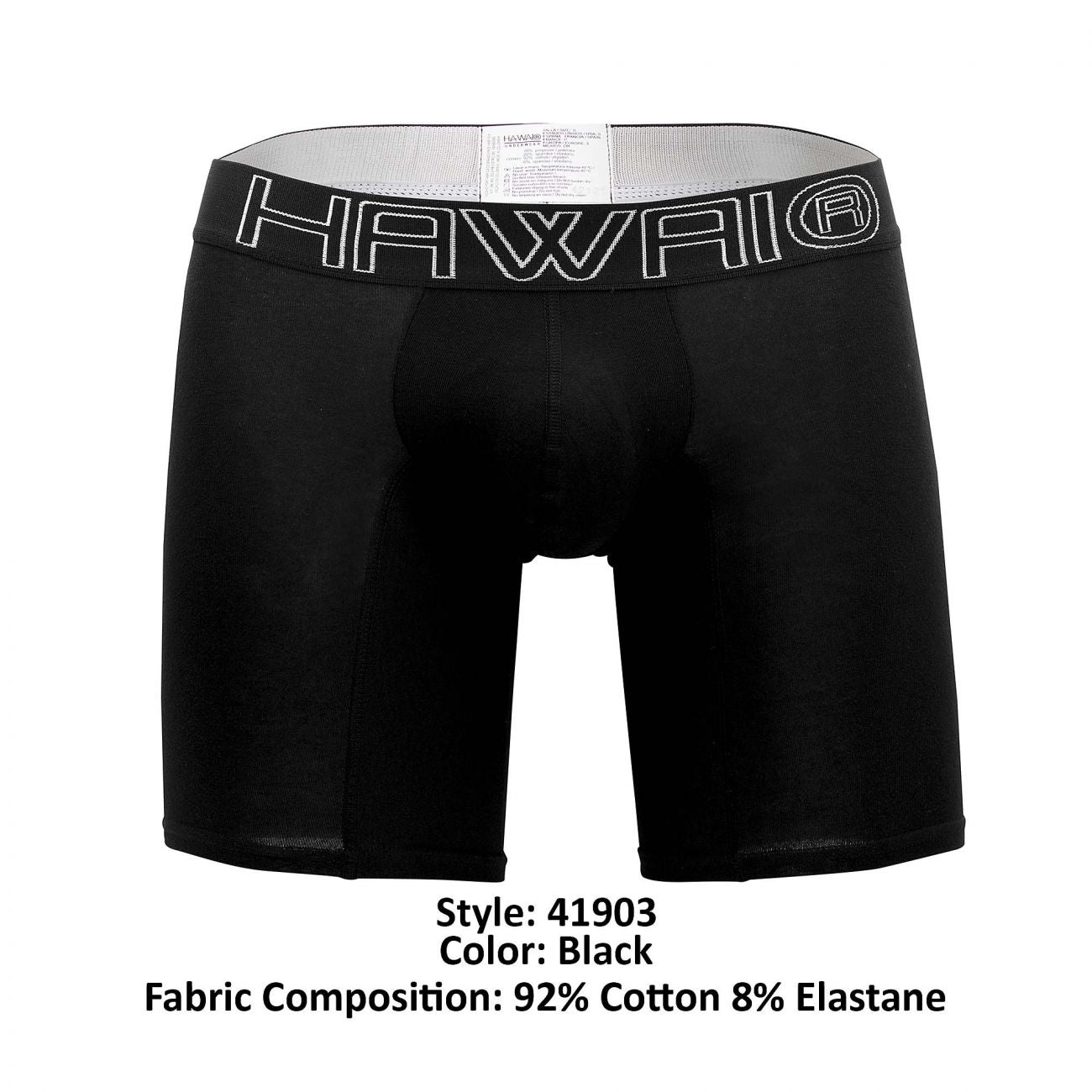HAWAI 41903 Solid Athletic Boxershorts Farbe Schwarz