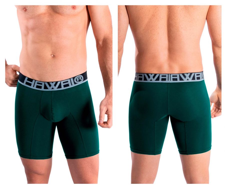 HAWAI 41903 Solid Athletic Boxershorts Farbe Grün