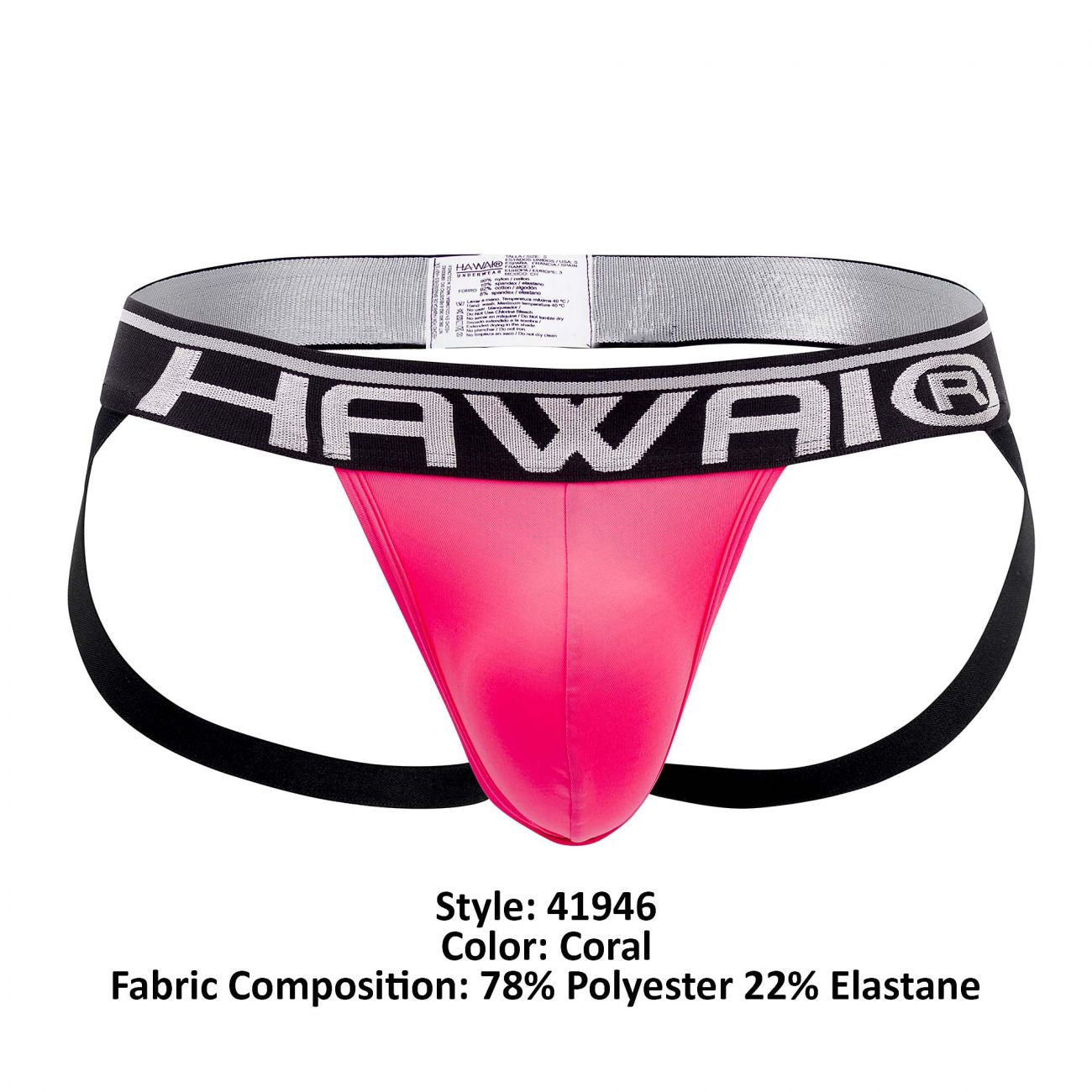 HAWAI 41946 Solid Athletic Jockstrap Farbe Koralle