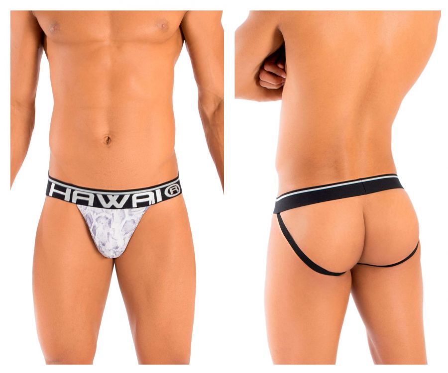 HAWAI 41946T Animal Print Athletic Jockstrap Farbe Amethyst