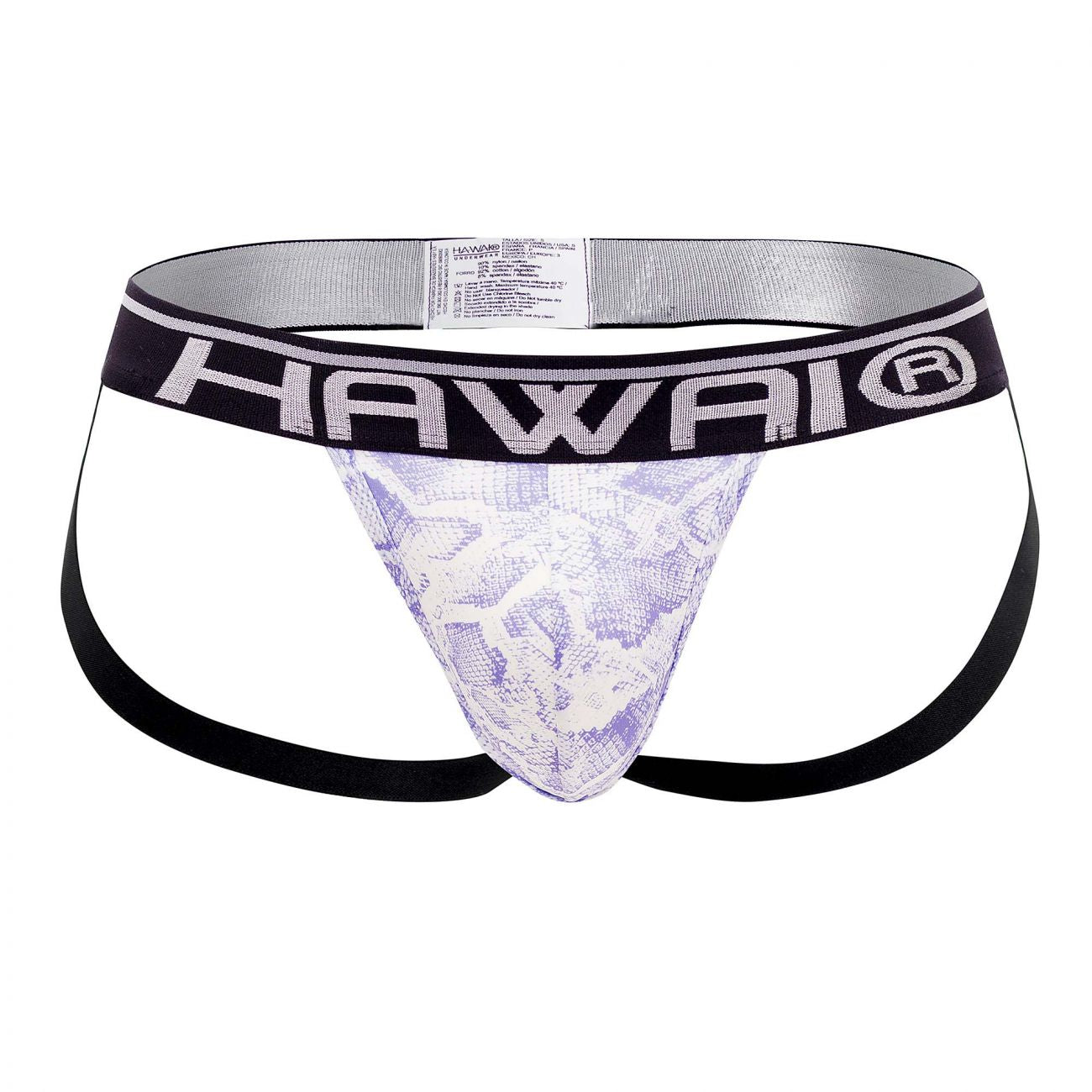 HAWAI 41946T Animal Print Athletic Jockstrap Farbe Amethyst
