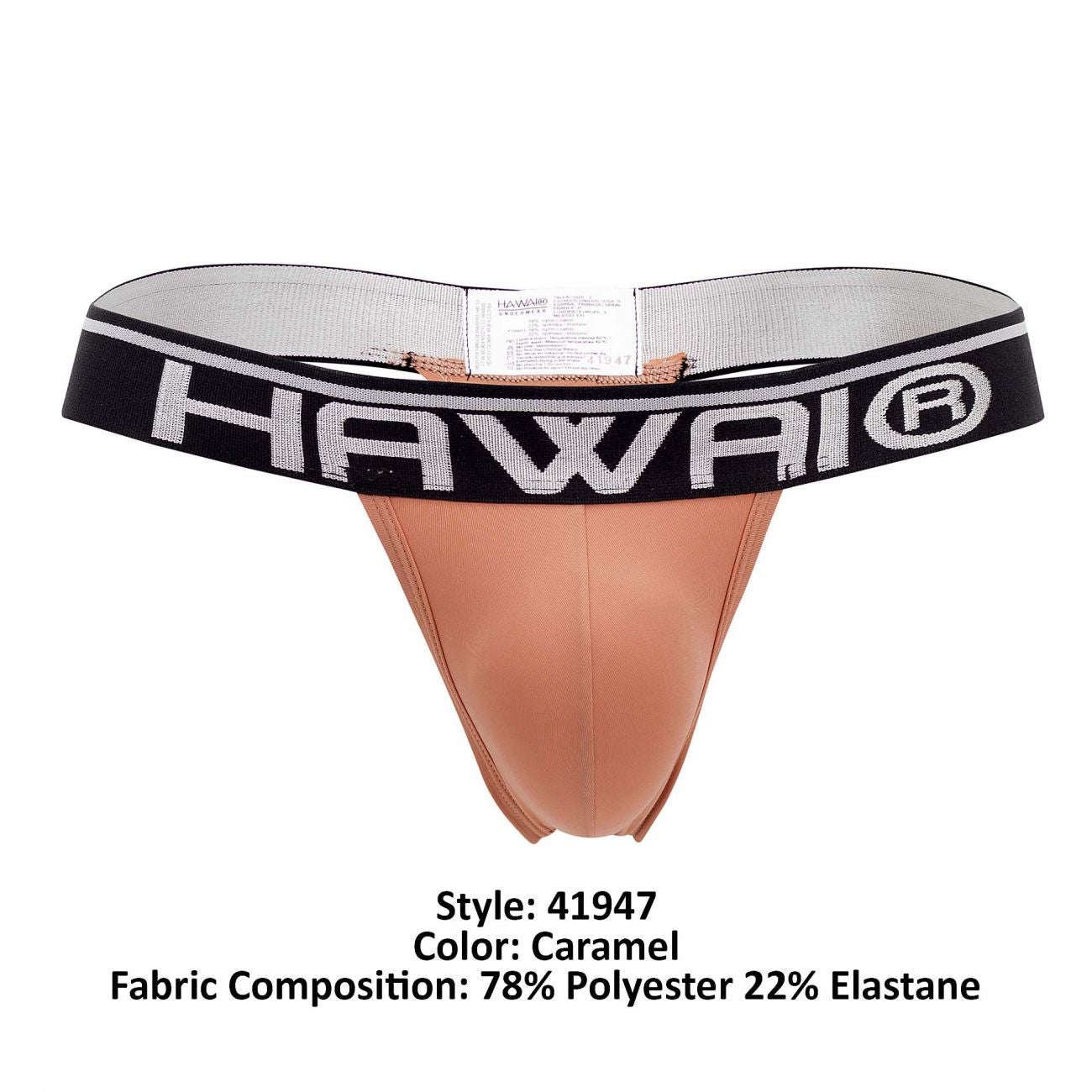 HAWAI 41947 Solide Herren Tangas Farbe Karamell