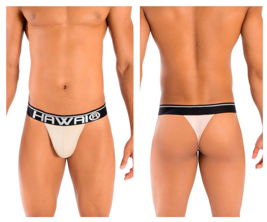 HAWAI 41947 Solide Herren Tangas Farbe Perle
