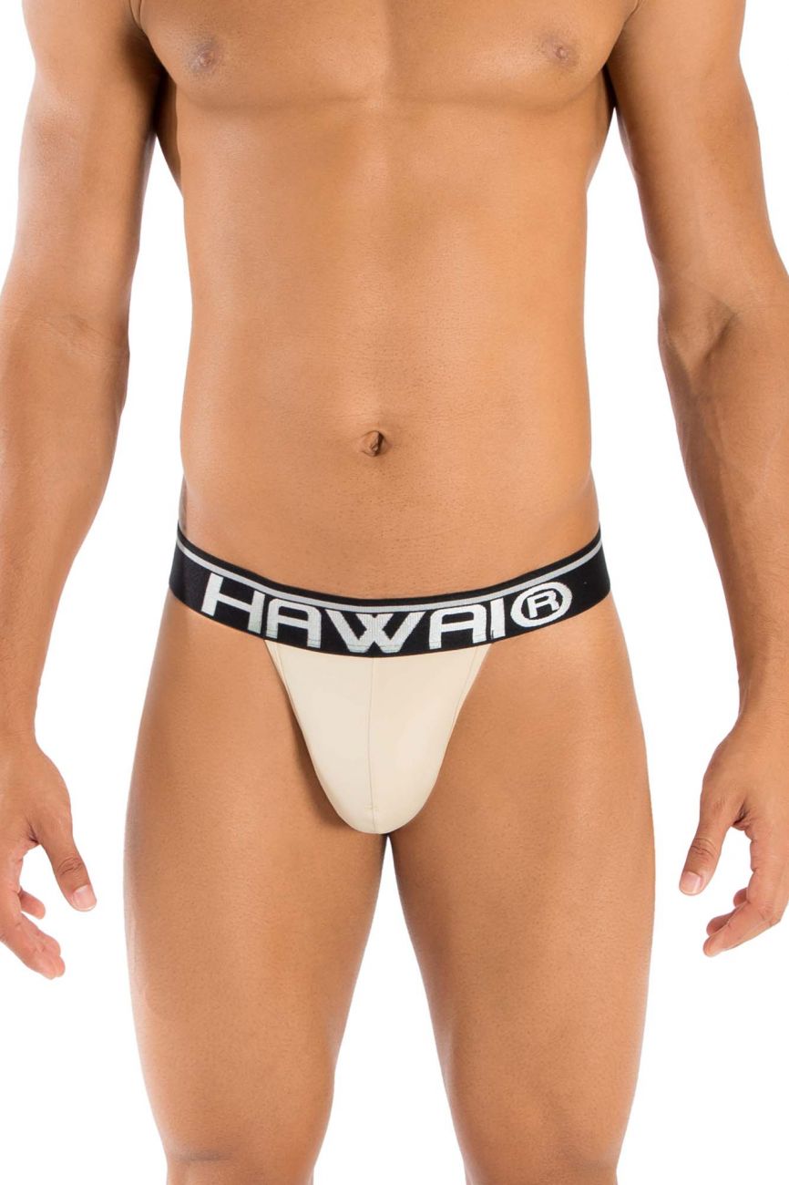HAWAI 41947 Solide Herren Tangas Farbe Perle