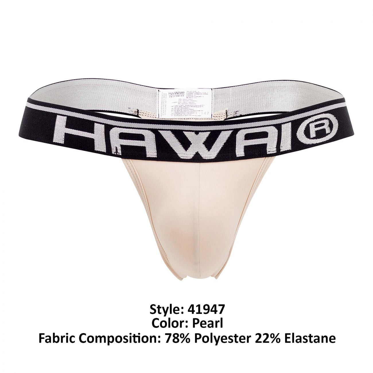 HAWAI 41947 Solide Herren Tangas Farbe Perle