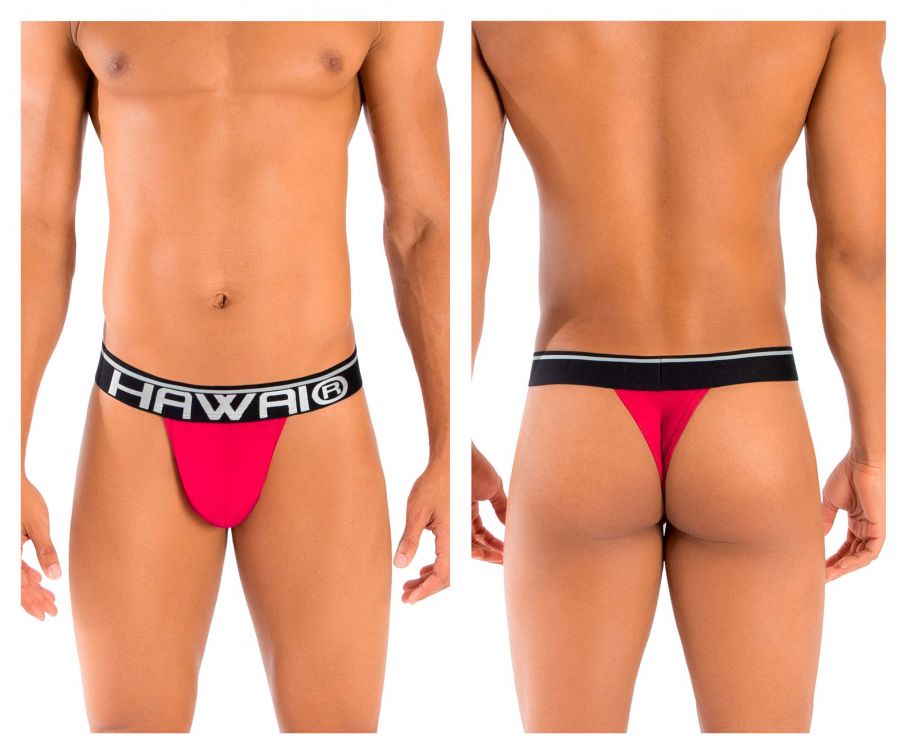 HAWAI 41947 Solide Herren Tangas Farbe Rot