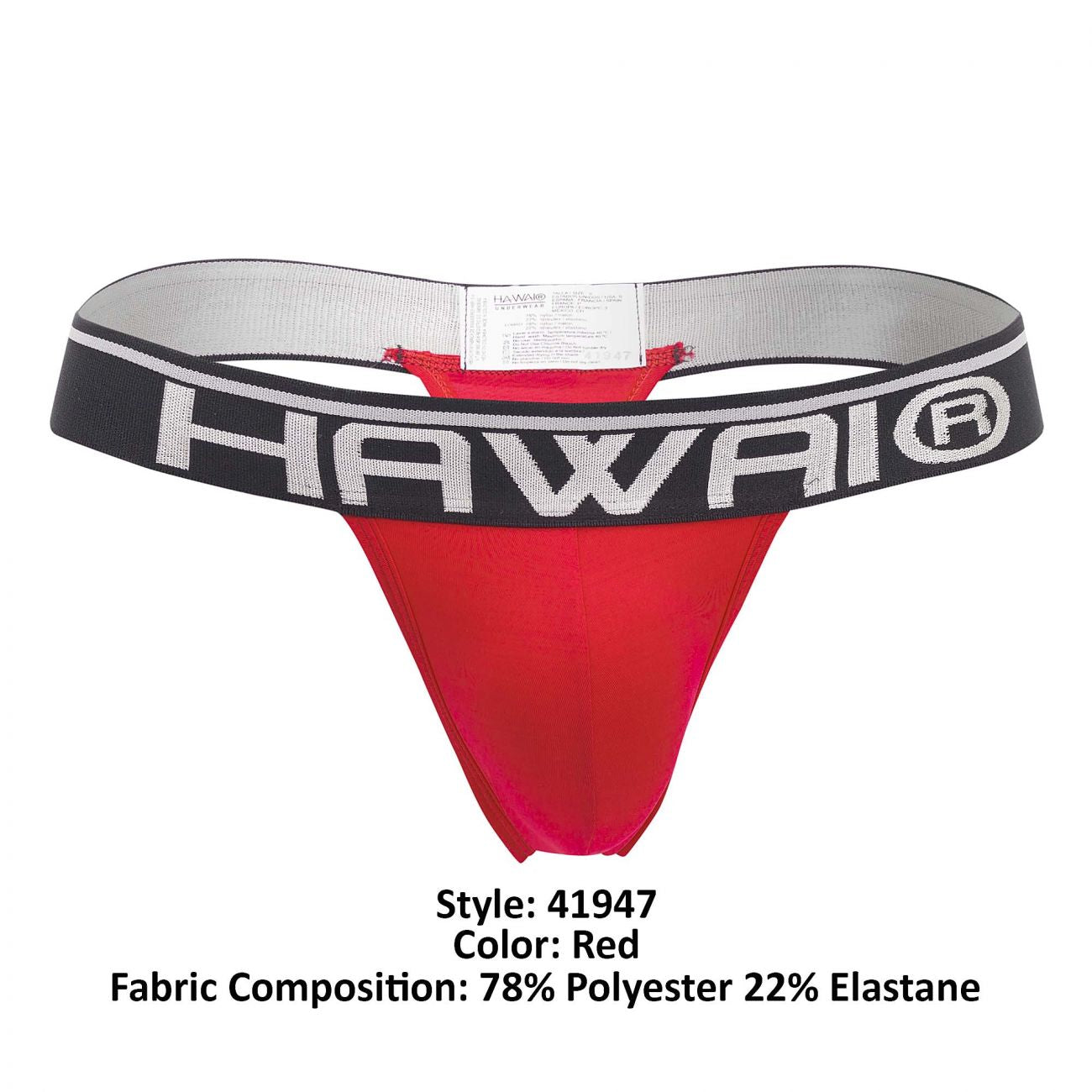 HAWAI 41947 Solide Herren Tangas Farbe Rot