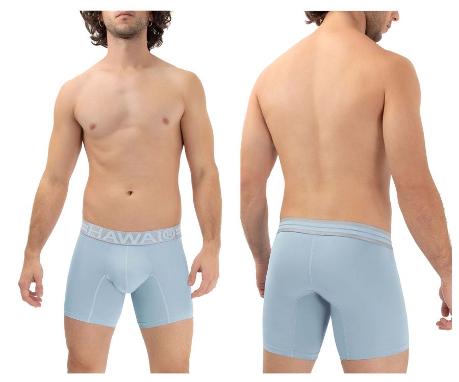 HAWAI 41977 Microfiber Boxer Briefs Color Light Blue - DealByEthan.gay loves HAWAI