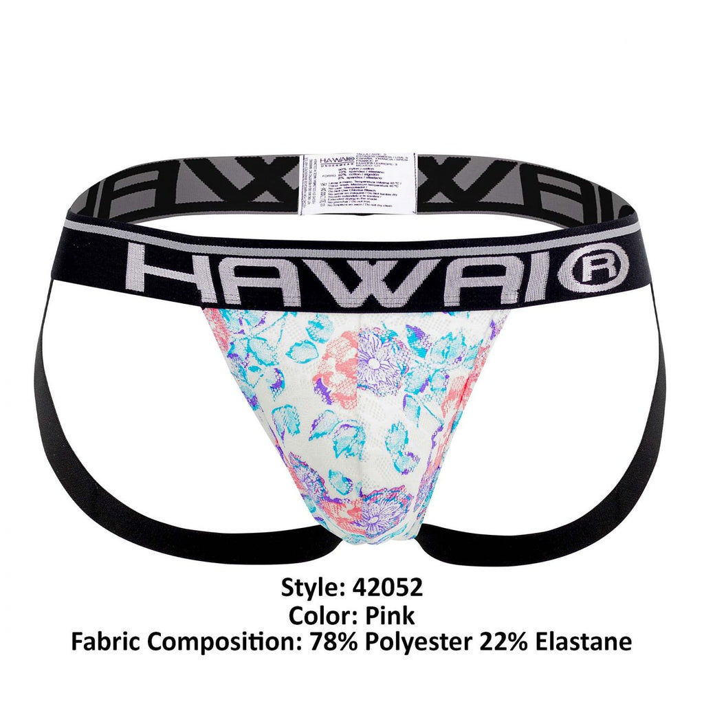 HAWAI 42052 Flowers Athletic Jockstrap Farbe Pink