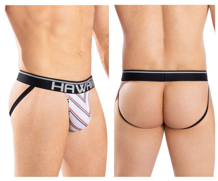 HAWAI 42052 Lines Athletic Jockstrap Farbe Weiß