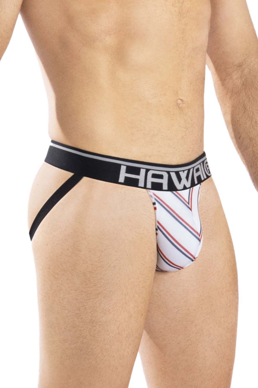 HAWAI 42052 Lines Athletic Jockstrap Farbe Weiß