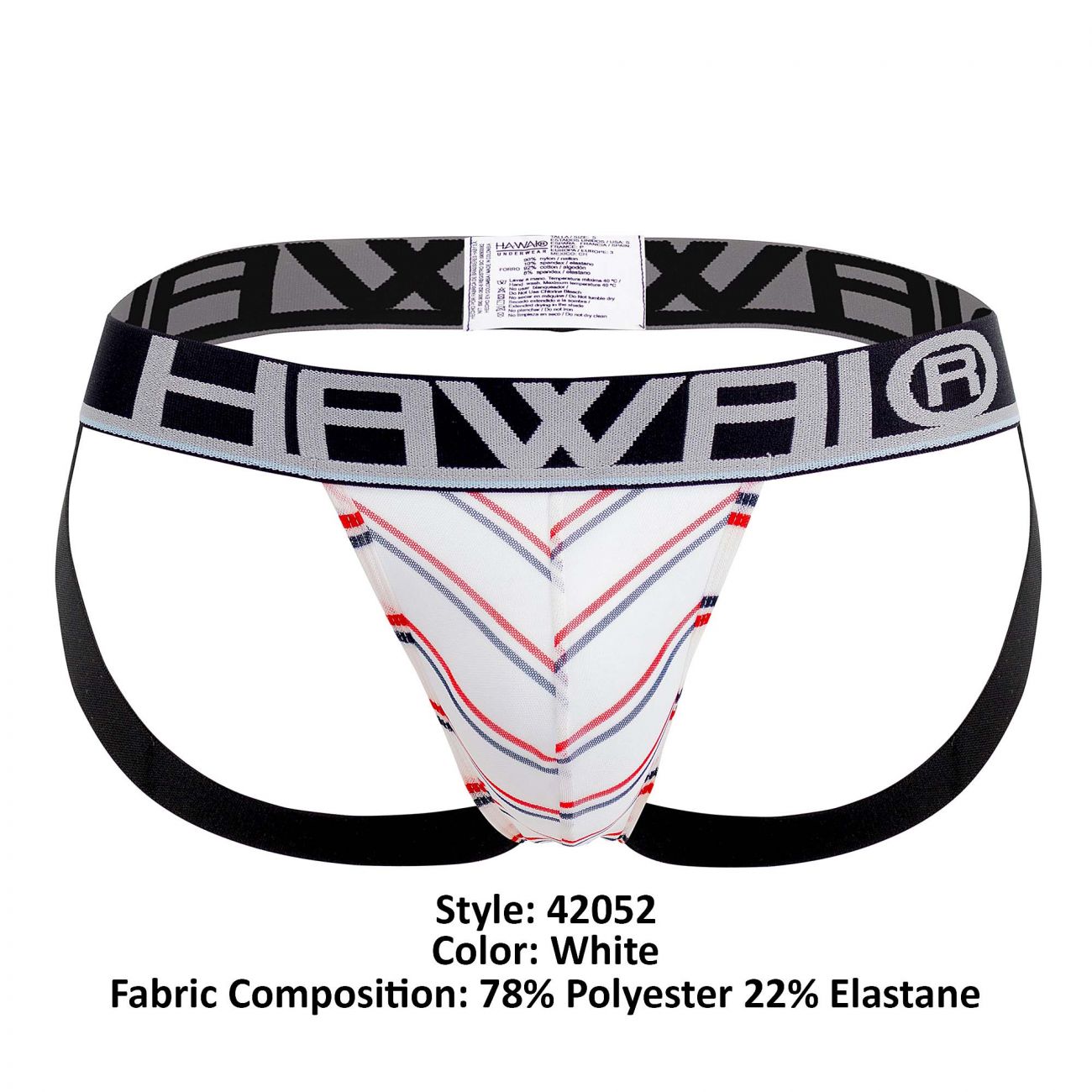 HAWAI 42052 Lines Athletic Jockstrap Farbe Weiß