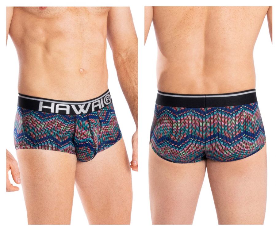 HAWAI 42053 Bunte Mini-Badehose Farbe Blau