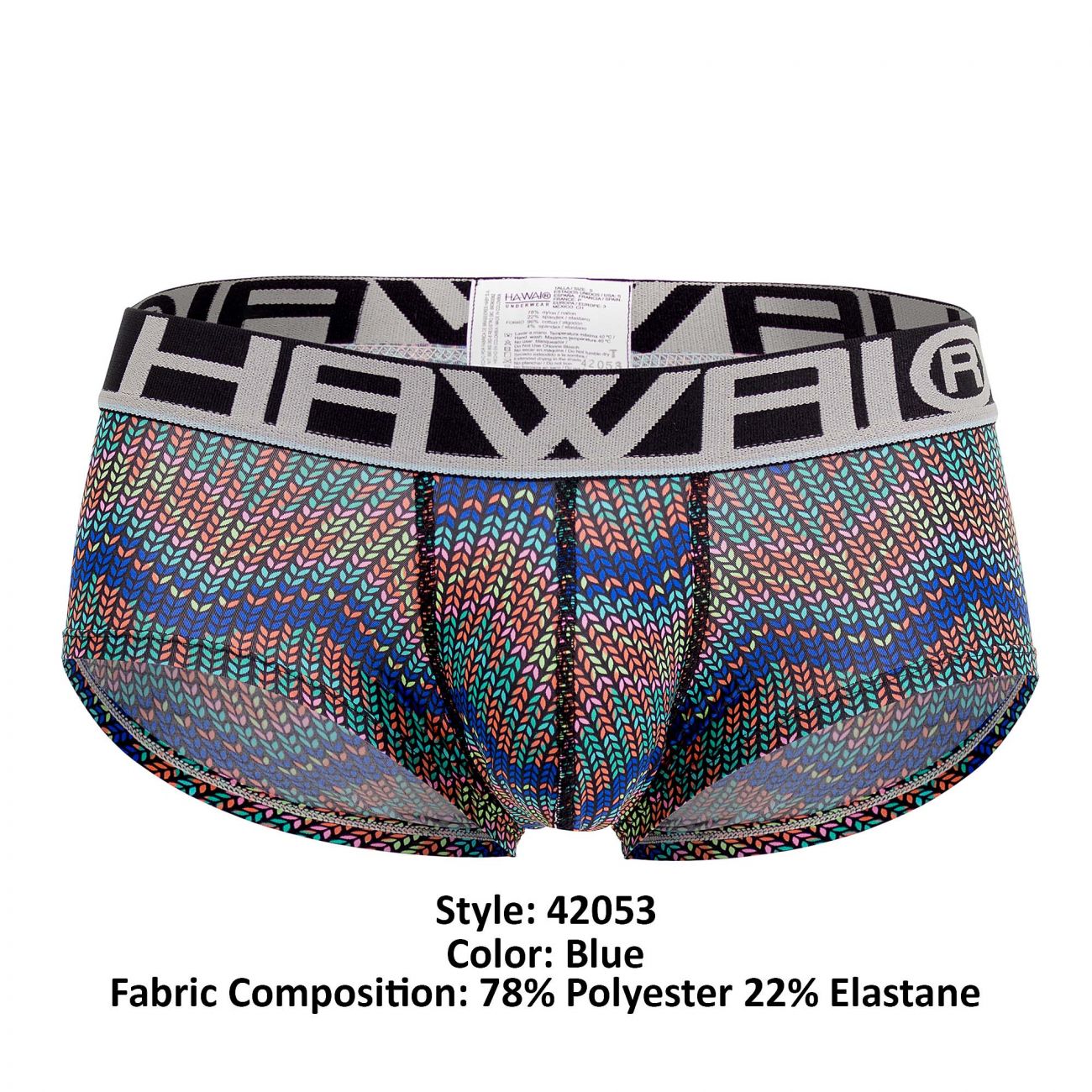 HAWAI 42053 Bunte Mini-Badehose Farbe Blau