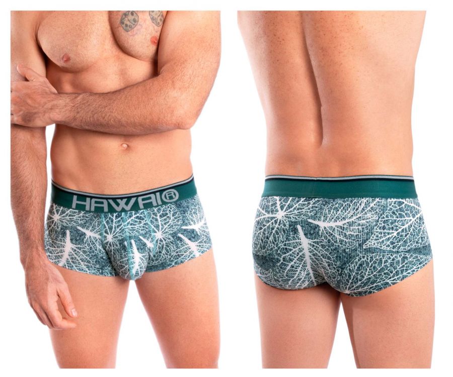 HAWAI 42134 Bedruckte Mini-Badehose, Farbe Grün