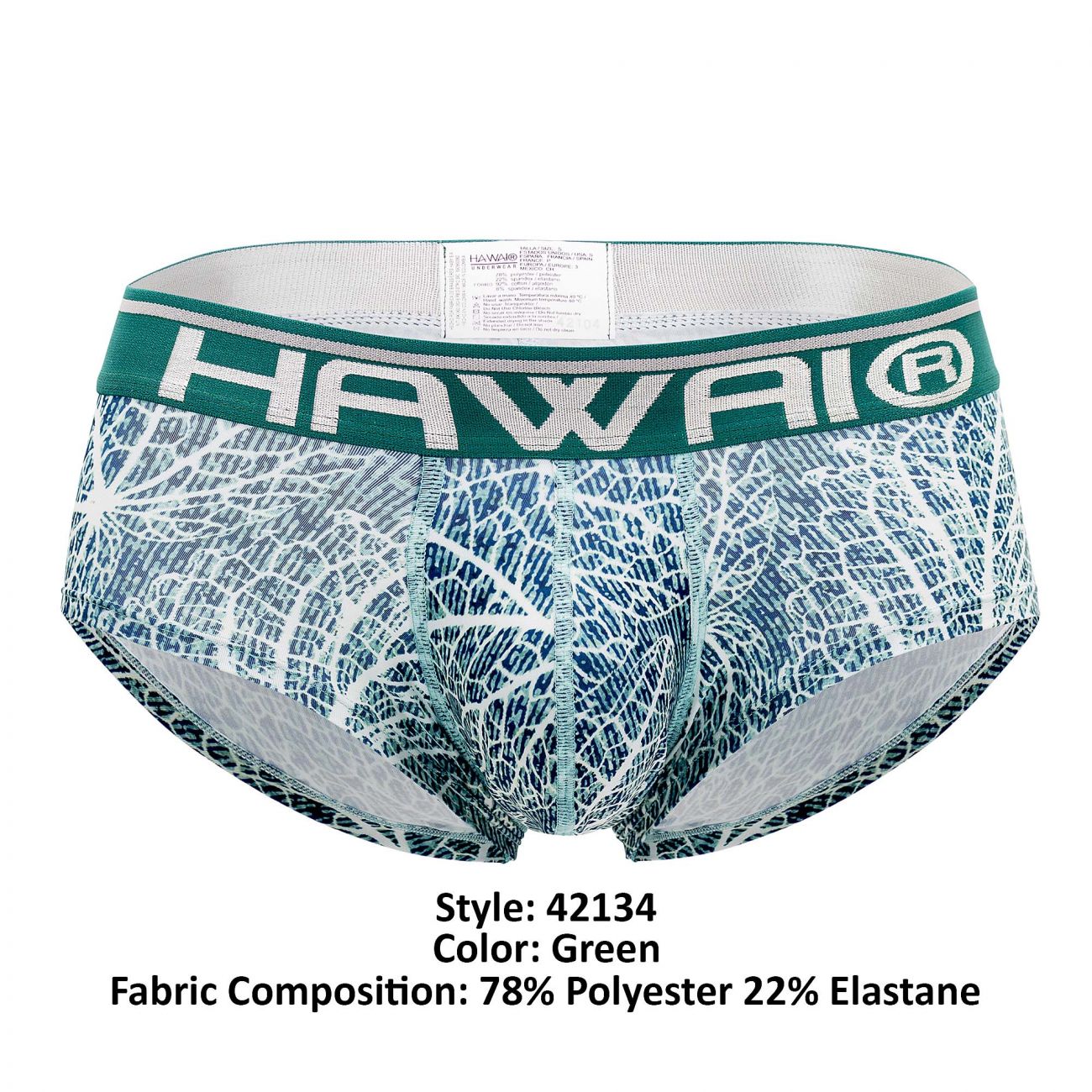 HAWAI 42134 Bedruckte Mini-Badehose, Farbe Grün