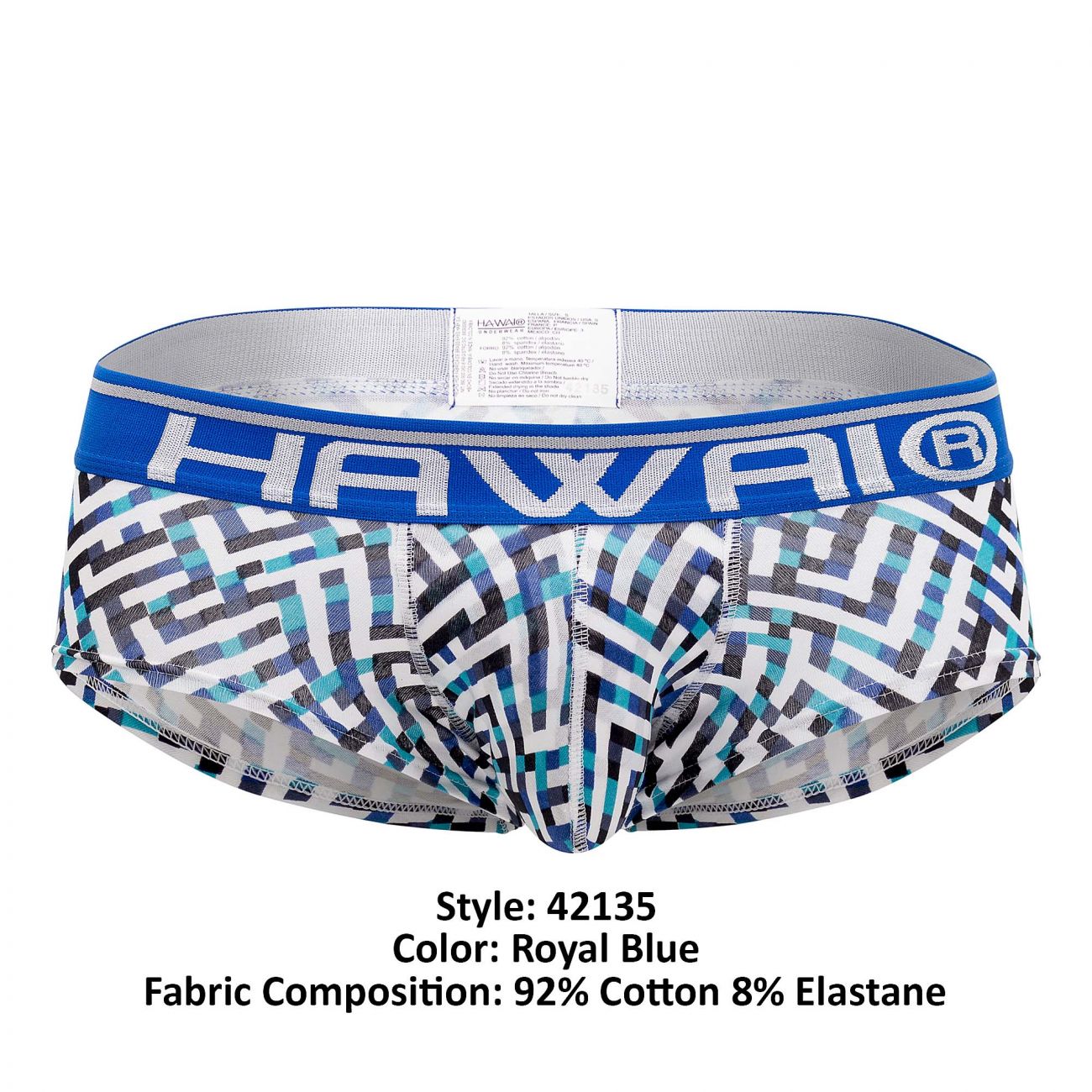 HAWAI 42135 Geometrische Mini-Badehose, Farbe Königsblau