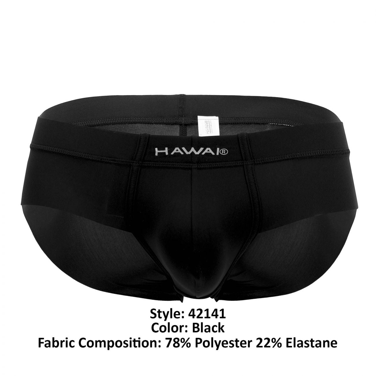 HAWAI 42141 Solide Hüftslips Farbe Schwarz