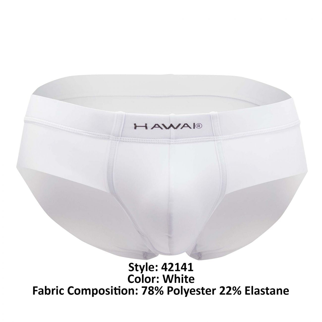 HAWAI 42141 Solide Hüftslips Farbe Weiß