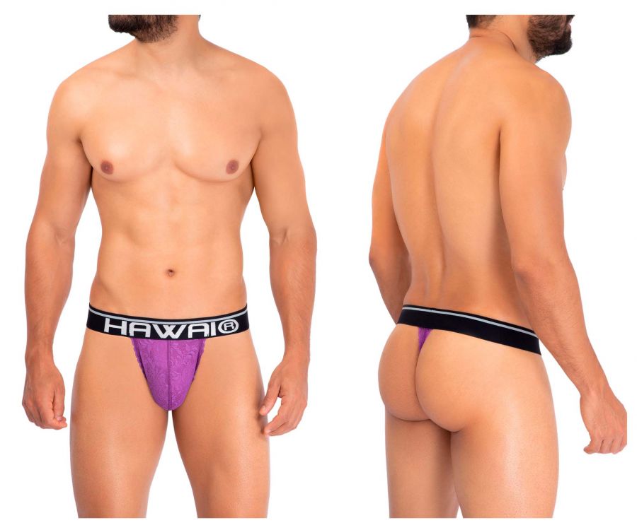 HAWAI 42153 Strings aus einfarbiger Spitze, Farbe Lila