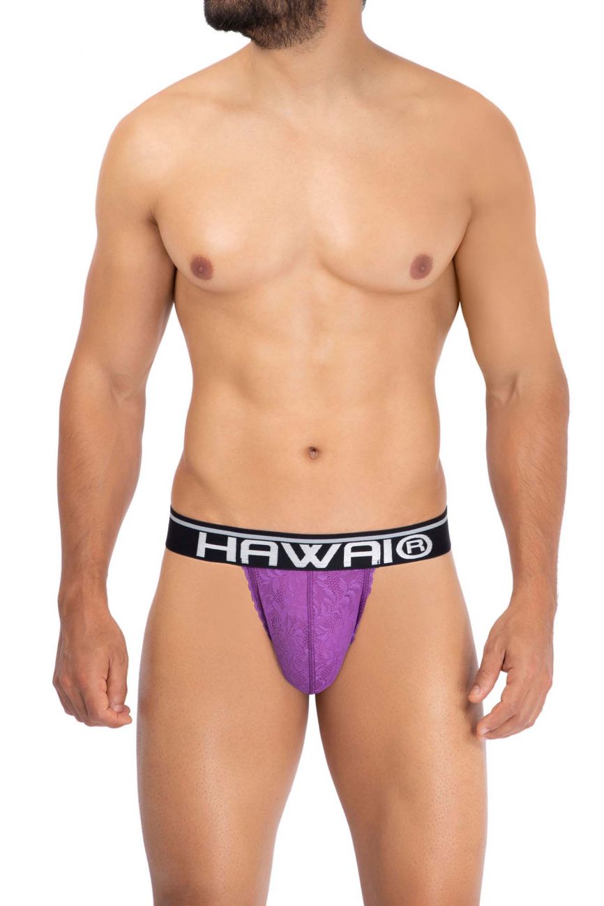 HAWAI 42153 Strings aus einfarbiger Spitze, Farbe Lila