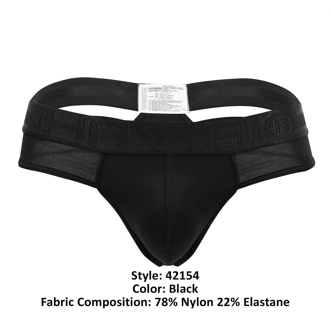 HAWAI 42154 Strings aus fester Mikrofaser, Farbe Schwarz